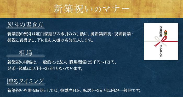 米沢牛通販の新築祝いのマナーです。