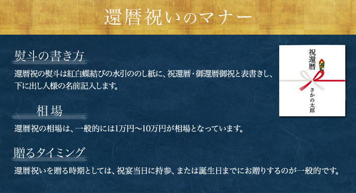 米沢牛通販の還暦祝いのマナーです。