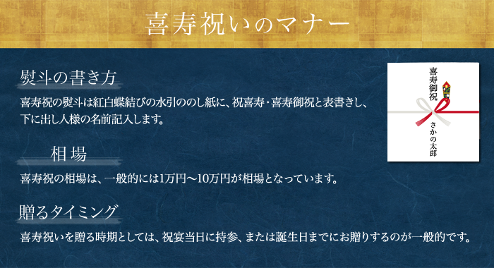 米沢牛通販の喜寿祝いのマナーです。