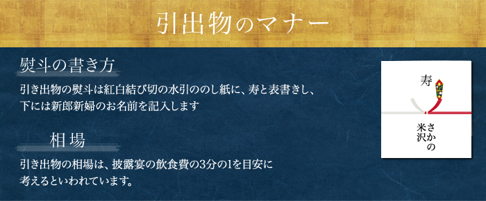 米沢牛通販の引出物のマナーです。